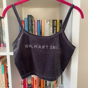 FBC Bedazzled Velvet Walmart Cropped Tank